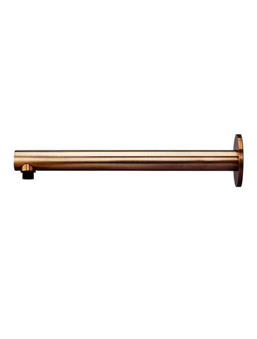 Round Wall Shower Arm 400mm - Lustre Bronze