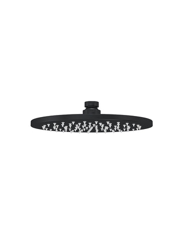 Round Shower Rose 200mm - Matte Black