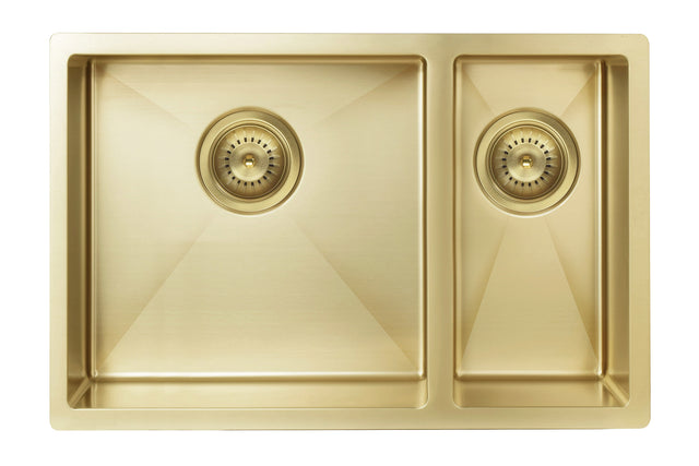 Lavello Kitchen Sink - One and Half Bowl 670 x 440 - PVD - PVD Brushed Bronze Gold (SKU: MKSP-D670440-PVDBB) by Meir