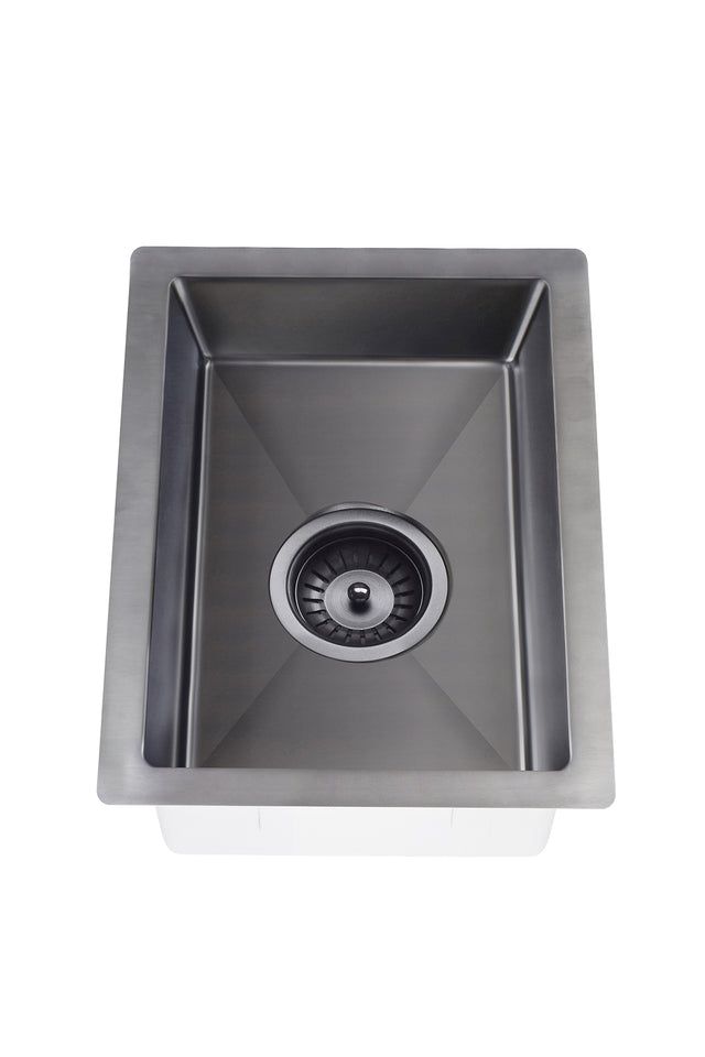 Lavello Bar Sink - Single Bowl 382 x 272 - PVD Brushed - PVD Brushed Gunmetal (SKU: MKSP-S322222-PVDGM) by Meir