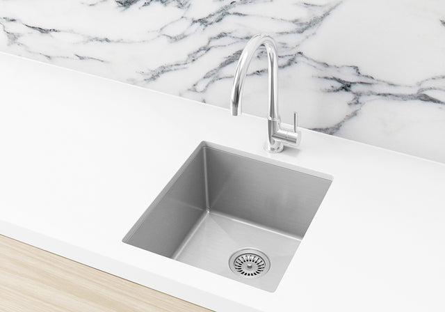 Lavello Kitchen Sink - Single Bowl 380 x 440 - PVD Brushed Nickel (SKU: MKSP-S380440-PVDBN) by Meir