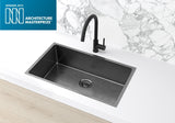 Lavello Kitchen Sink - Single Bowl 760 x 440 - PVD Gunmetal Black - MKSP-S760440-PVDGM