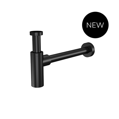 Round bottle trap for 32mm basin waste - Matte Black