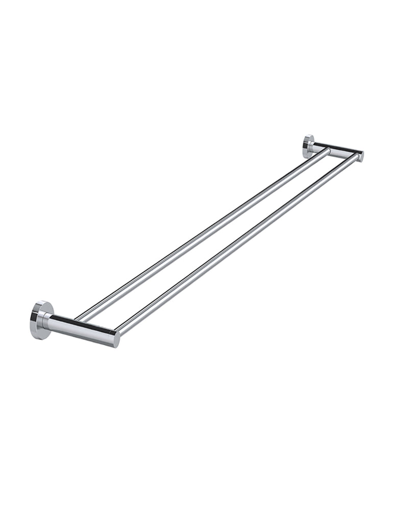 Round Double Towel Rail 900mm - Polished Chrome (MR01-R90-C)