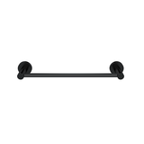 Round Single Towel Rail 300mm - Matte Black - MR01-SR30