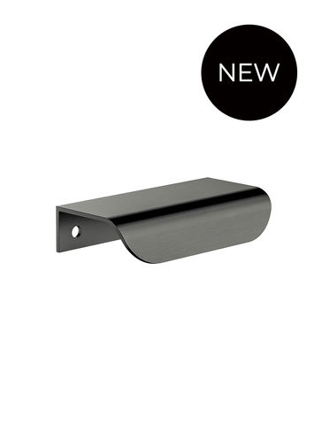 Öppen Edge-Pull 75mm Cabinet Handle (Brushed) - Shadow Gunmetal