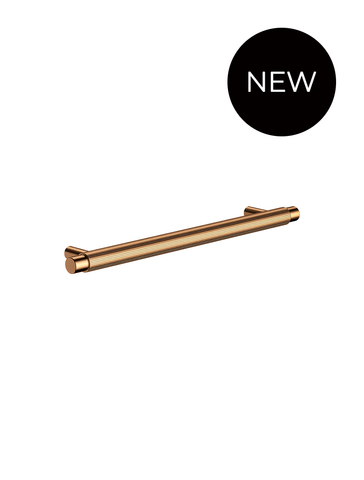 Öppen Round Pull 200mm Cabinet Handle (Linear Knurled) - Lustre Bronze
