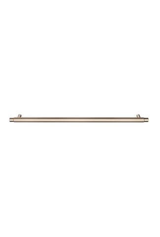 Öppen Round Pull 328mm Cabinet Handle (Linear Knurled) - PVD Champagne