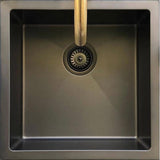 Lavello Sink Strainer and Waste Plug Basket with Stopper - PVD Gunmetal Black - MST04-PVDGM