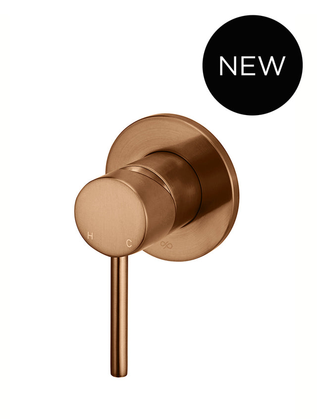 Round Wall Mixer Trim Kit (In-wall Body Not Included) - PVD Lustre Bronze (SKU: MW03-FIN-PVDBZ) by Meir