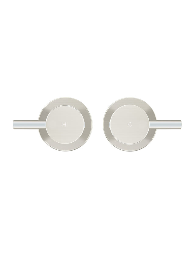 Round Quarter Turn Wall Top Assemblies - PVD Brushed Nickel (SKU: MW06-PVDBN) by Meir