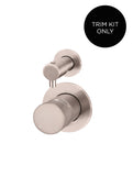 Round Diverter Mixer Pinless Handle Trim Kit (In-wall Body Not Included) - Champagne - MW07TSPN-FIN-CH