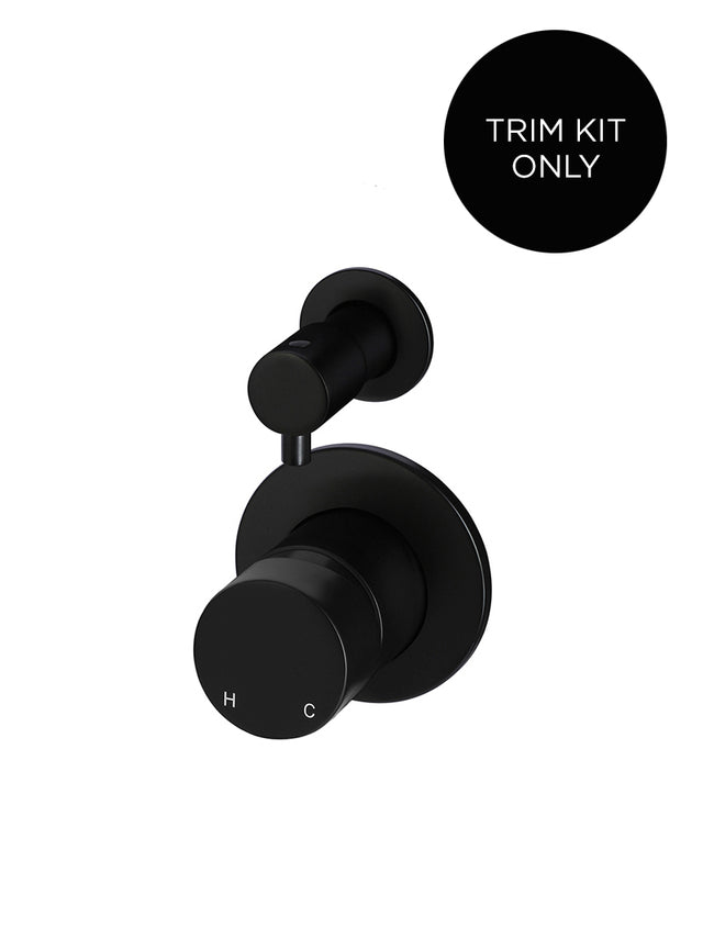 Round Diverter Mixer Pinless Handle Trim Kit (In-wall Body Not Included) - Matte Black (SKU: MW07TSPN-FIN) by Meir