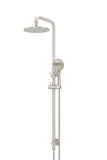 Round Combination Shower Rail 200mm Rose, Three Function Hand Shower - PVD Brushed Nickel - MZ0704-PVDBN