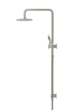 Round Combination Shower Rail 200mm Rose, Three Function Hand Shower - PVD Brushed Nickel - MZ0704-PVDBN