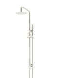 Round Combination Shower Rail, 200mm Rose, Single Function Hand Shower - PVD Brushed Nickel - MZ0704-R-PVDBN