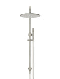 Round Combination Shower Rail, 300mm Rose, Single Function Hand Shower - PVD Brushed Nickel - MZ0706-R-PVDBN