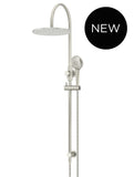 Round Gooseneck Shower Set with 300mm rose, Three-Function Hand Shower - PVD Brushed Nickel - MZ0906-PVDBN