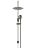 Round Gooseneck Shower Set with 300mm rose, Three-Function Hand Shower - Shadow Gunmetal - MZ0906-PVDGM
