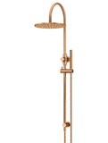 Round Gooseneck Shower Set with 300mm rose, Single-Function Hand Shower - Lustre Bronze - MZ0906-R-PVDBZ