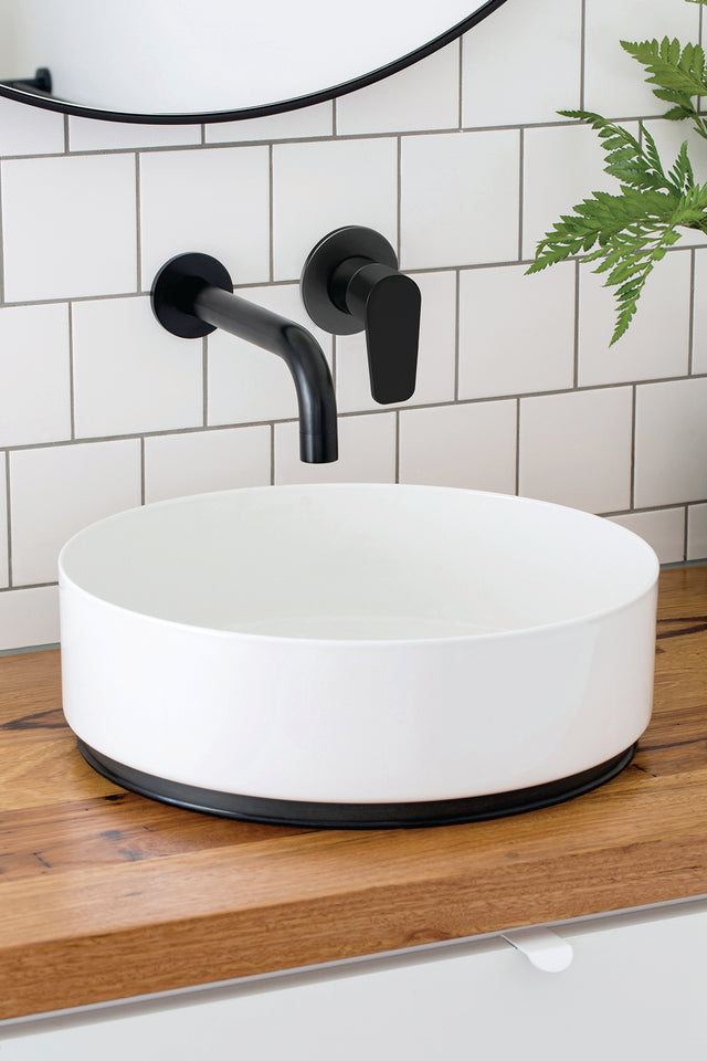 Round Wall Mixer Paddle Handle Trim Kit (In-wall Body Not Included) - Matte Black (SKU: MW03PD-FIN) by Meir