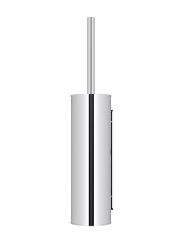 Round Toilet Brush & Holder - Polished Chrome