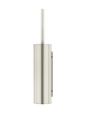 Round Toilet Brush & Holder - PVD Brushed Nickel