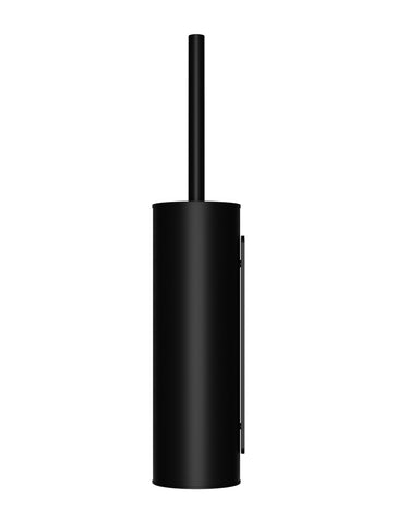 Round Toilet Brush & Holder - Matte Black