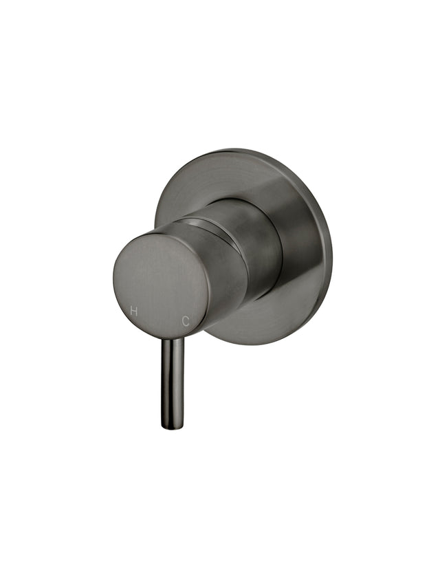 Round Wall Mixer Short Pin–lever Trim Kit (In-wall Body Not Included) - Shadow Gunmetal (SKU: MW03S-FIN-PVDGM) by Meir