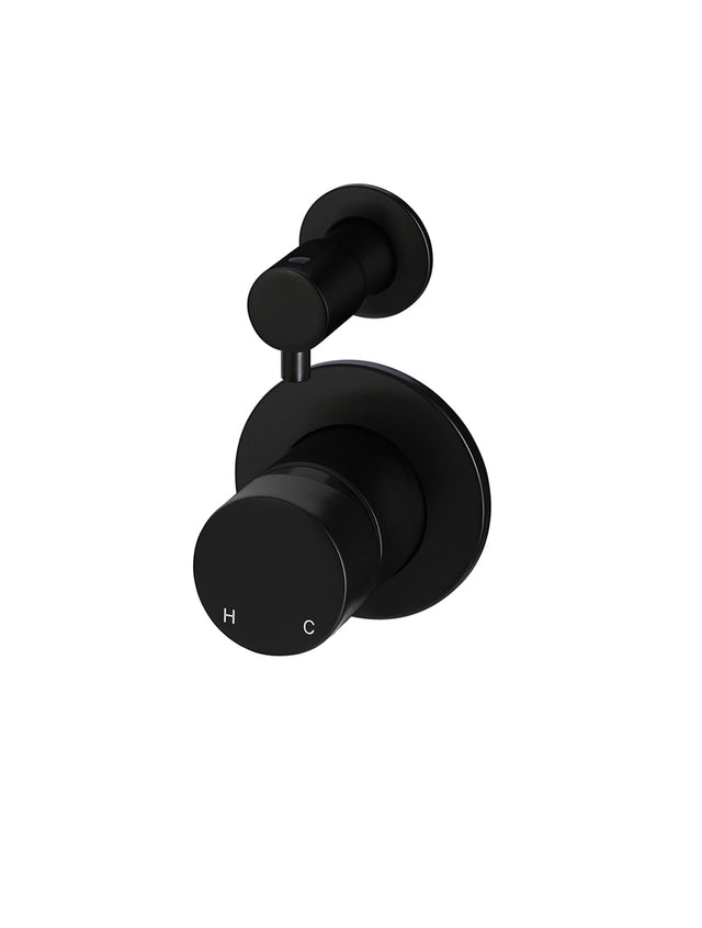 Round Diverter Mixer Pinless Handle Trim Kit (In-wall Body Not Included) - Matte Black (SKU: MW07TSPN-FIN) by Meir