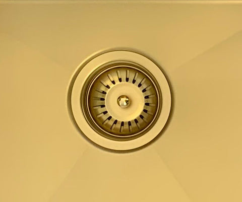 Lavello Sink Strainer and Waste Plug Basket with Stopper - Brushed Bronze Gold