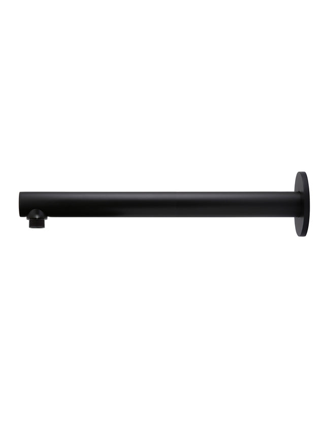 Round Wall Shower Arm 400mm - Matte Black (SKU: MA02-400) by Meir