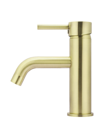 Round Basin Mixer Curved - PVD Tiger Bronze