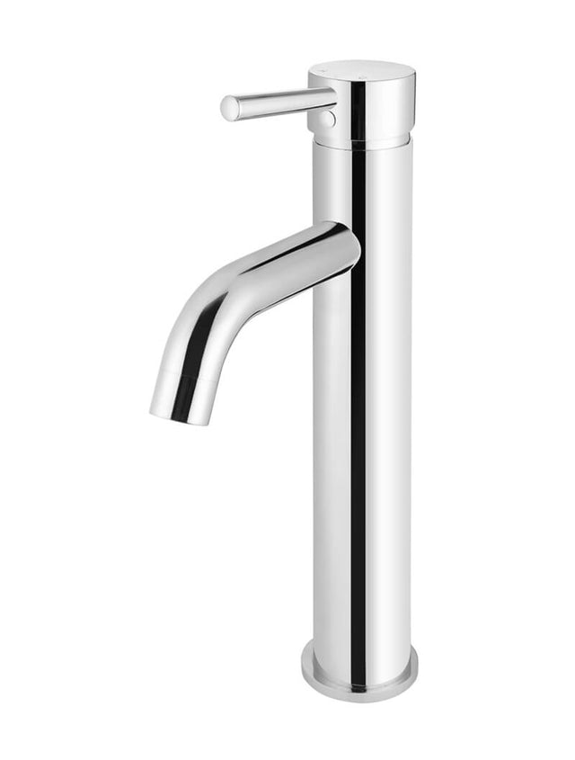 Round Tall Basin Mixer Curved - Polished Chrome (SKU: MB04-R3-C) by Meir