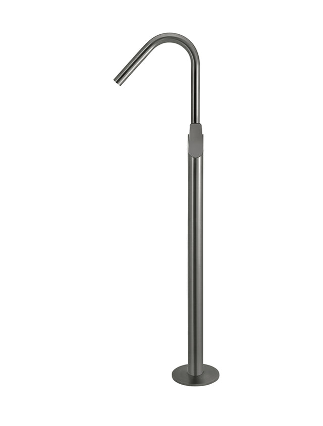 Round Paddle Freestanding Bath Spout and Hand Shower - Shadow Gunmetal (SKU: MB09PD-PVDGM) by Meir