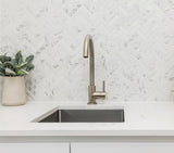 Round Gooseneck Kitchen Mixer Tap - PVD Brushed Nickel - MK03-PVDBN