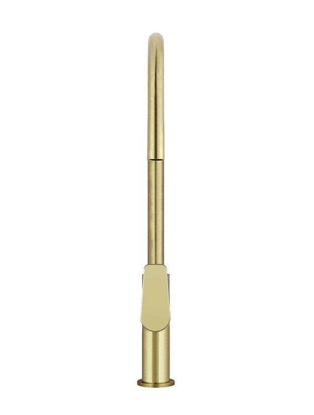 Round Paddle Piccola Pull Out Kitchen Mixer Tap - PVD Tiger Bronze (SKU: MK17PD-PVDBB) by Meir