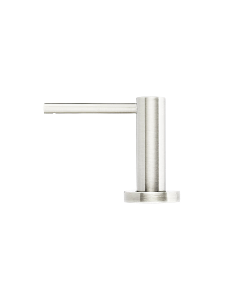 Brushed nickel shop soap dispenser
