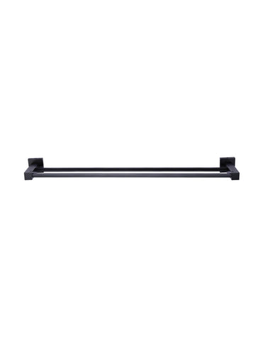 Meir Square Double Towel Rail 60cm - Matte Black