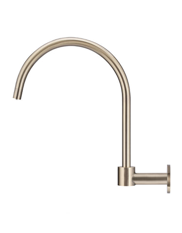 Round High-Rise Swivel Wall Spout - Champagne