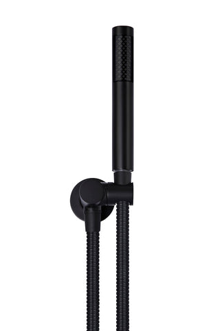 Round Shower on Swivel Bracket - Matte Black