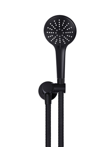 Round Hand Shower on Swivel Bracket - Matte Black