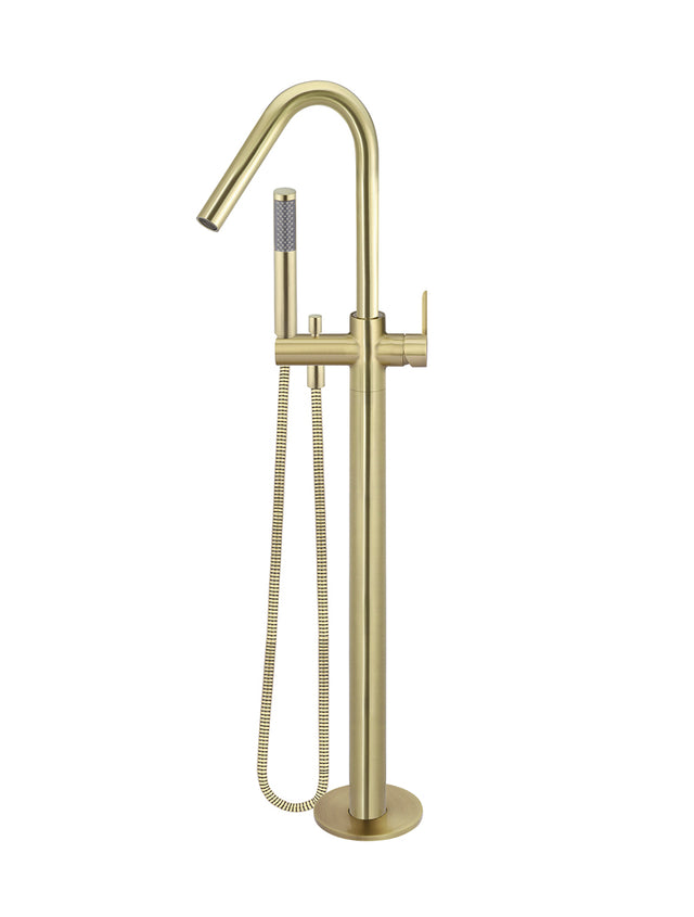 Round Paddle Freestanding Bath Spout and Hand Shower - PVD Tiger Bronze (SKU: MB09PD-PVDBB) by Meir