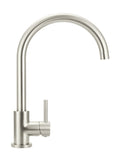 Round Gooseneck Kitchen Mixer Tap - PVD Brushed Nickel - MK03-PVDBN