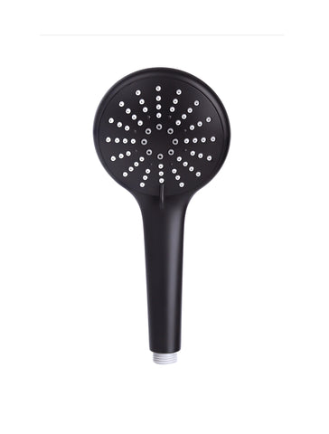 Round Hand Shower Three-Function - Matte Black