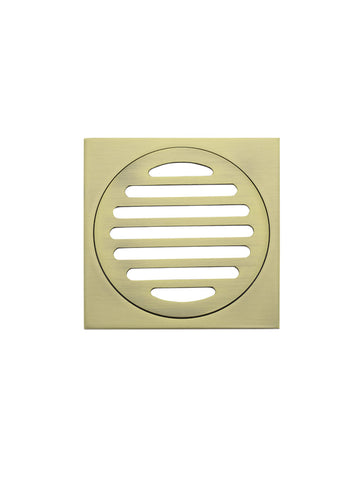 Square Floor Grate Shower Drain 100mm outlet - PVD Tiger Bronze