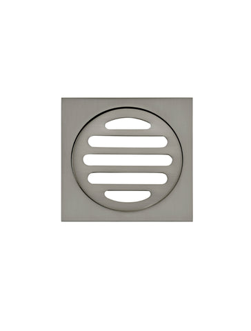 Square Floor Grate Shower Drain 80mm outlet - Shadow Gunmetal