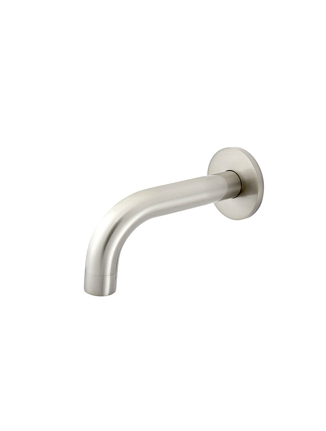 Universal Round Curved Spout 130mm - PVD Brushed Nickel (SKU: MS05-130-PVDBN) by Meir