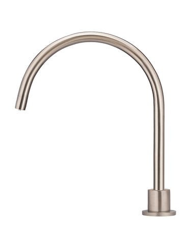 Round Gooseneck High-Rise Swivel Hob Spout - Champagne