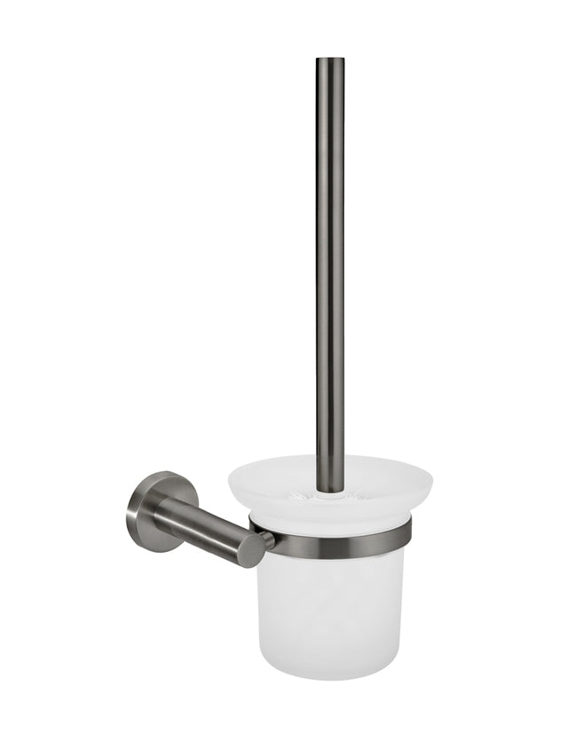 Round Toilet Brush & Holder - Shadow Gunmetal (SKU: MTO01-R-PVDGM) by Meir